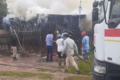 Incendio de la precaria vivienda
