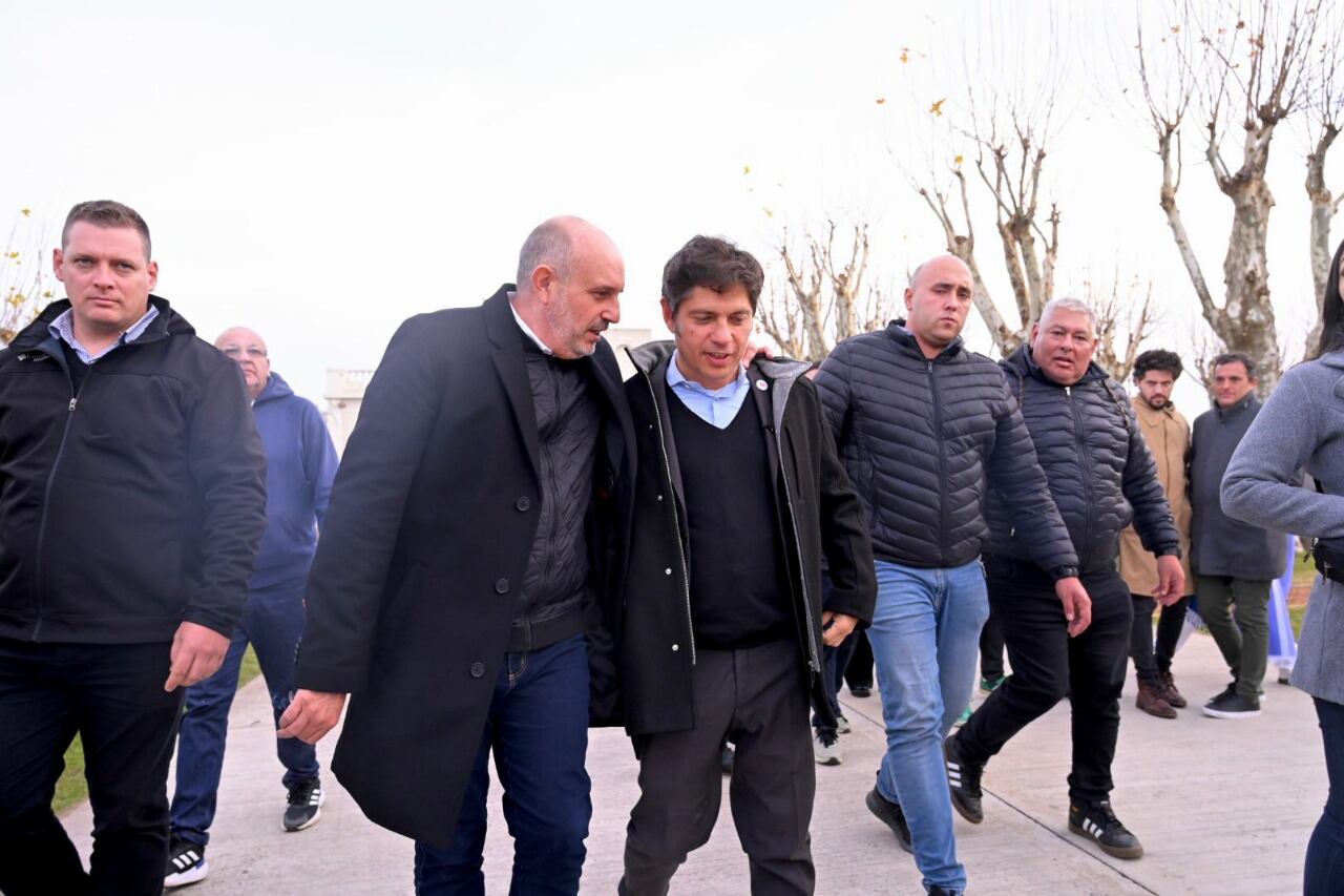 Axel Kicillof y Alexis Guerrar compartieron actos y recorrida este miércoles. 