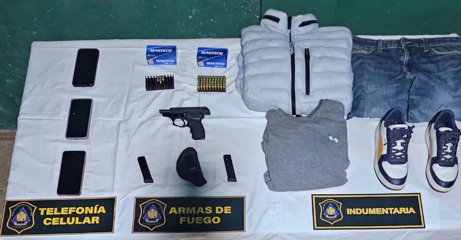 Elementos secuestrados en el allanamiento