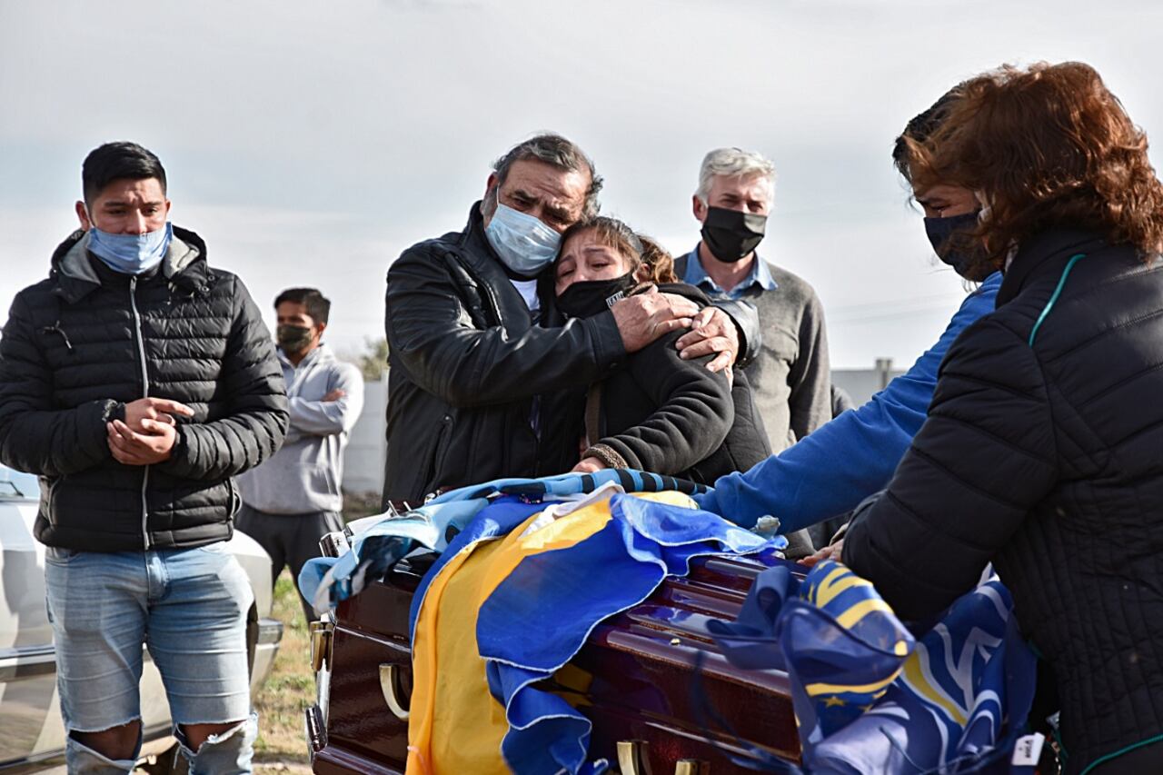 Los restos llegaron a Pedro Luro a la tarde.
