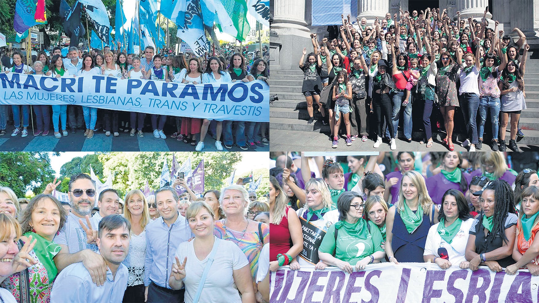 Diputados, senadores e intendentes de todos los colores políticos respaldaron el reclamo feminista.