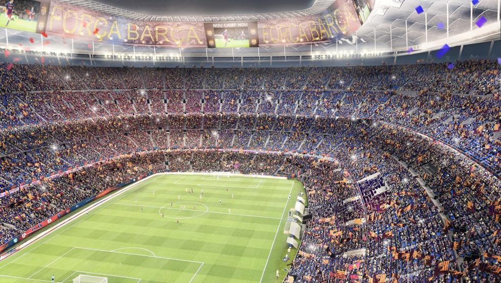 La vista del estadio Bernabéu.