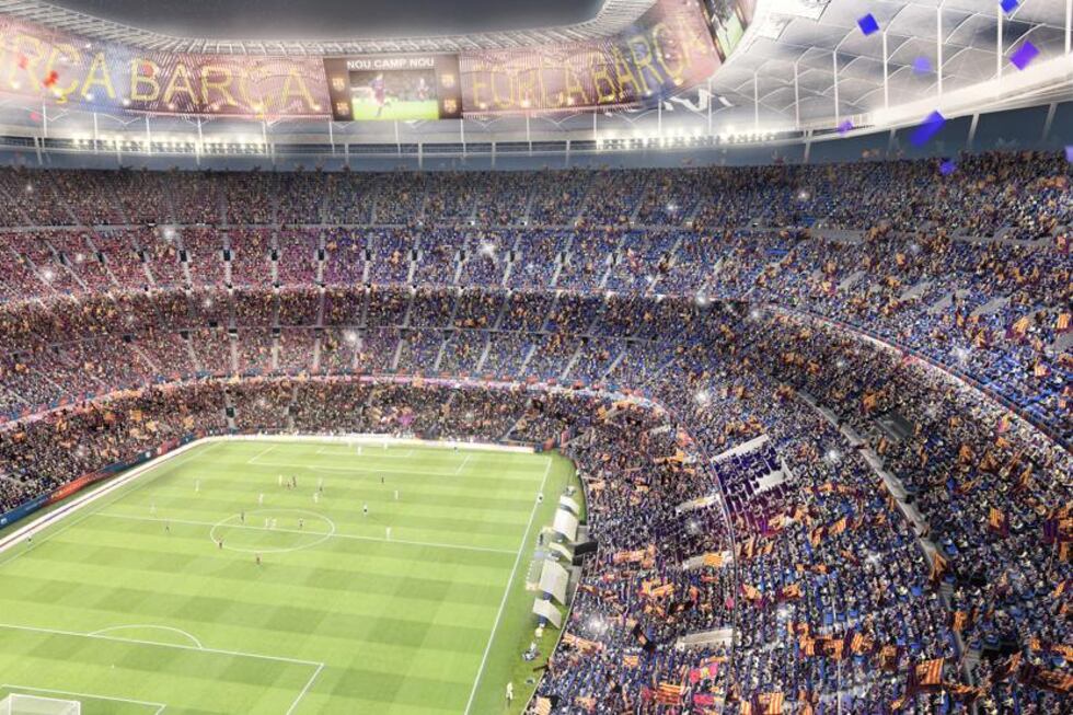 La vista del estadio Bernabéu.