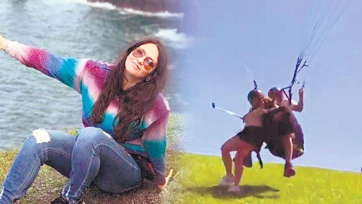 Natalia Vargas falleció tras caer en pleno vuelo.