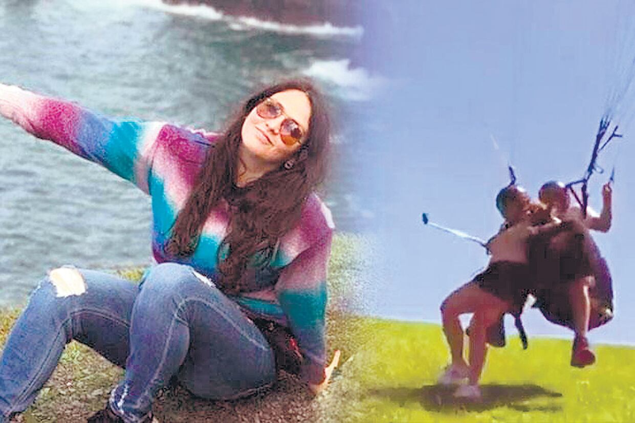 Natalia Vargas falleció tras caer en pleno vuelo.