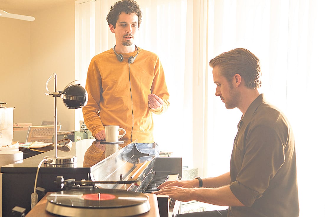 Chazelle dirigiendo a Gosling: “Quería que ellos se acercaran a las cosas como actores, no bailarines o cantantes”.