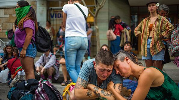 Decepción tras el fallo del tribunal.