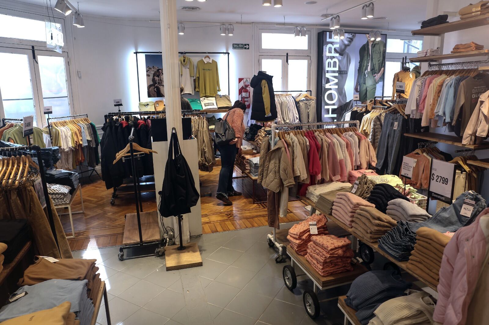 Comercios con muy poco movimiento. Las elevadas tasas de inflación impactan en el poder de compra.