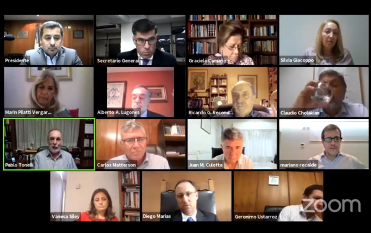 Los consejeros de la Magistratura sesionaron por teleconferencia.