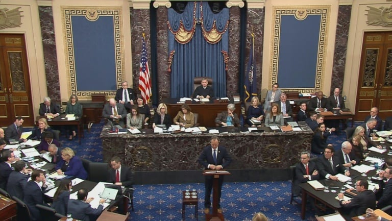 Schiff presenta su alegato final en el Senado.