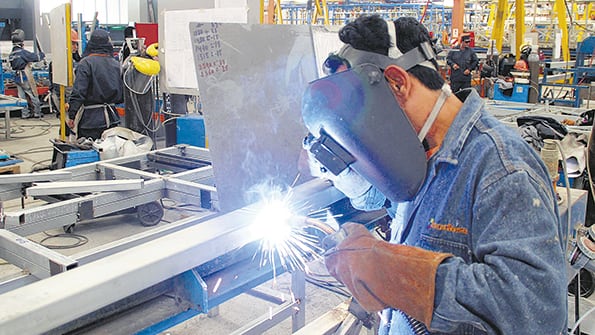La industria metalúrgica, otra de las ramas manufactureras fuertemente golpeadas y en crisis.