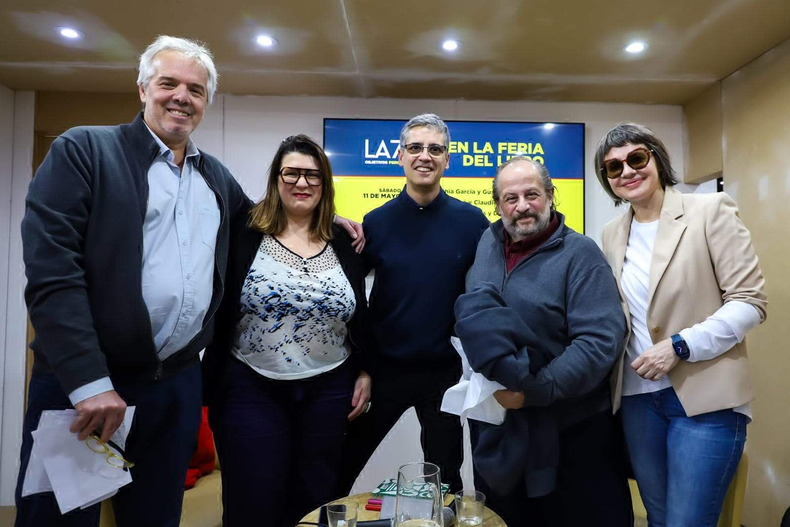 Claudio Zlotnik, Cynthia García, David Cufré, Gustavo Campana y Gisela Marziotta, directora de AM 750.