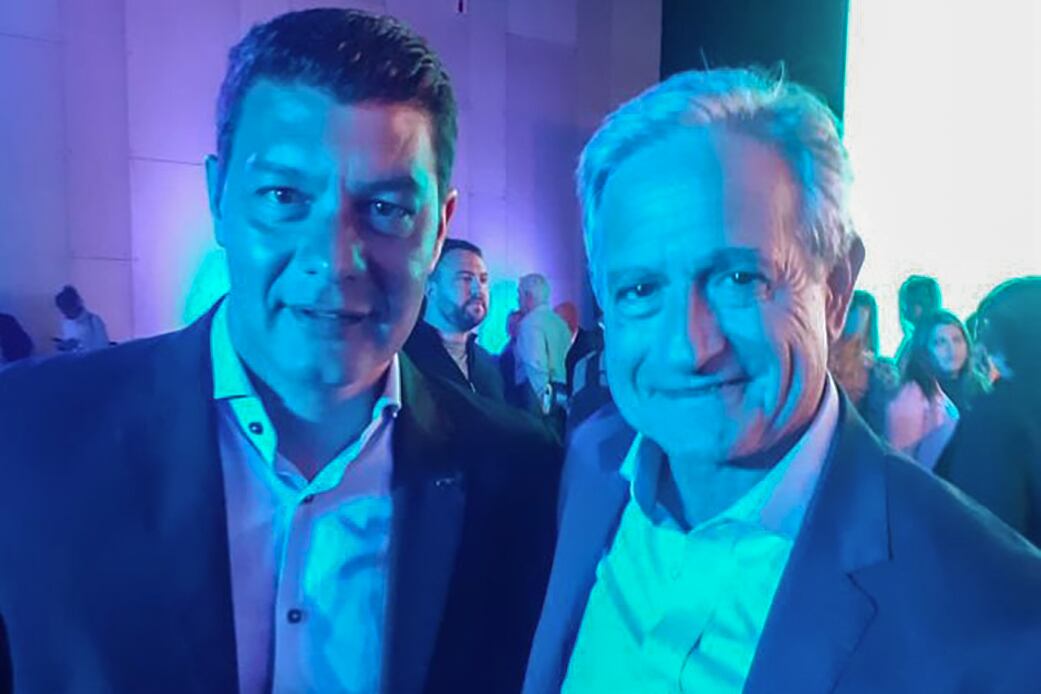 Sebastián Battaglia y Andrés Ibarra, candidato a la presidencia de Boca, apoyado por Macri.
