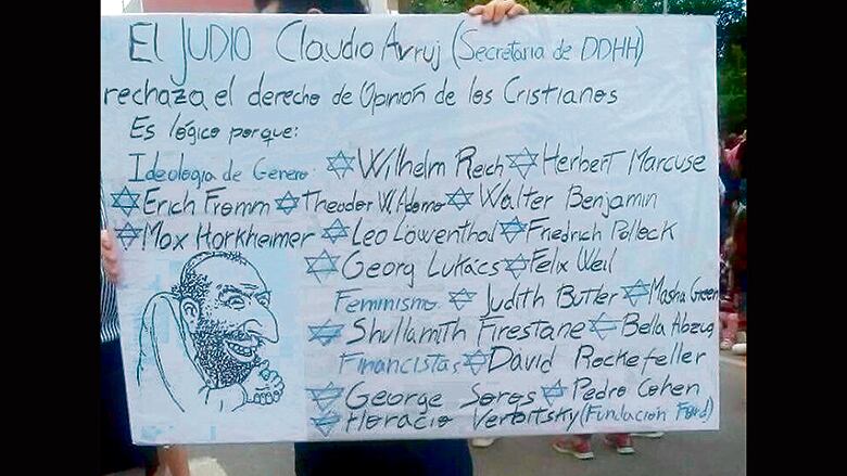 El dibujo, conocido como “el comerciante feliz”, fue ampliamente difundido por los nazis.