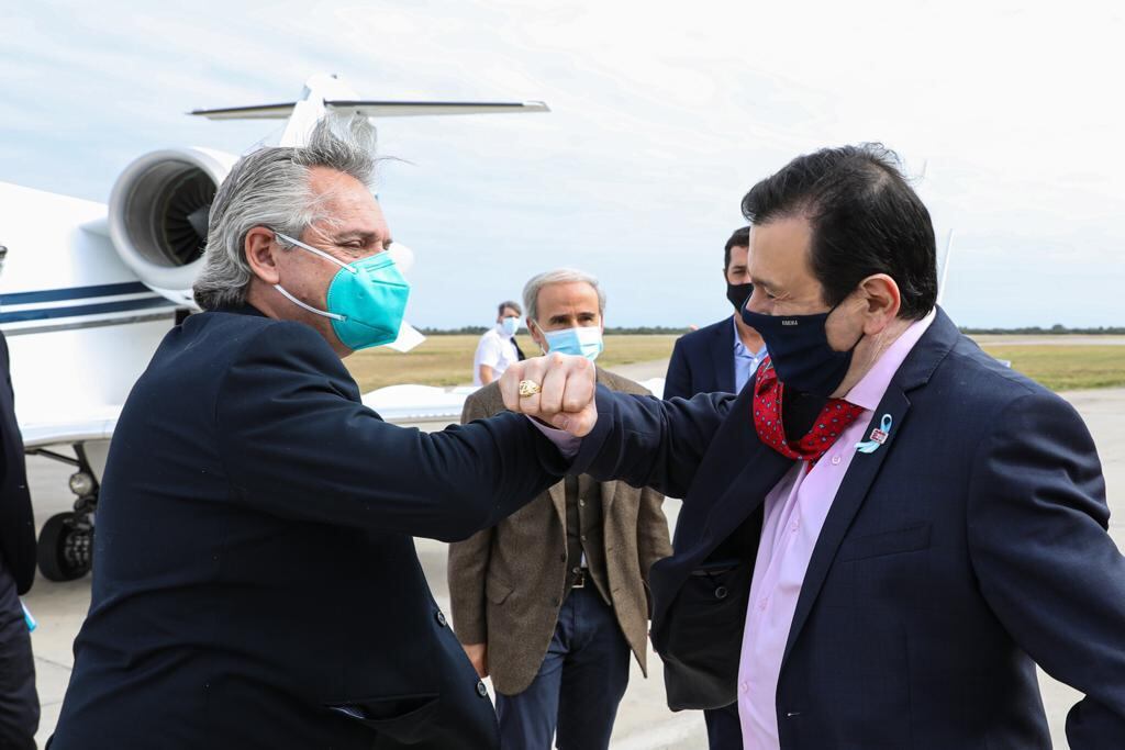 El presidente Alberto Fernández llegó a Santiago del Estero. Fue recibido por el gobernador Gerardo Zamora.