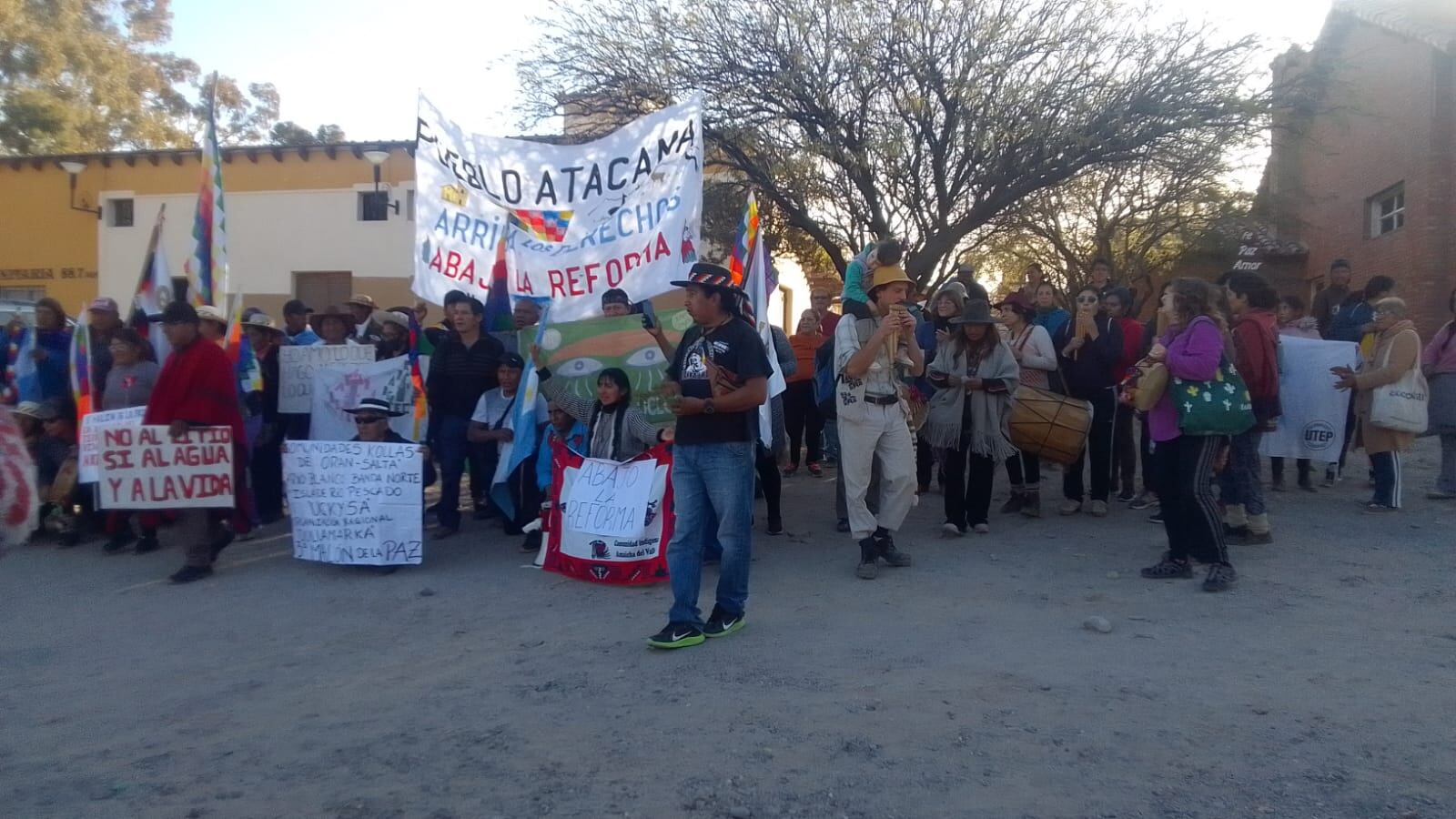 El Malón de Paz durante su paso por Santa María, Catamarca. 