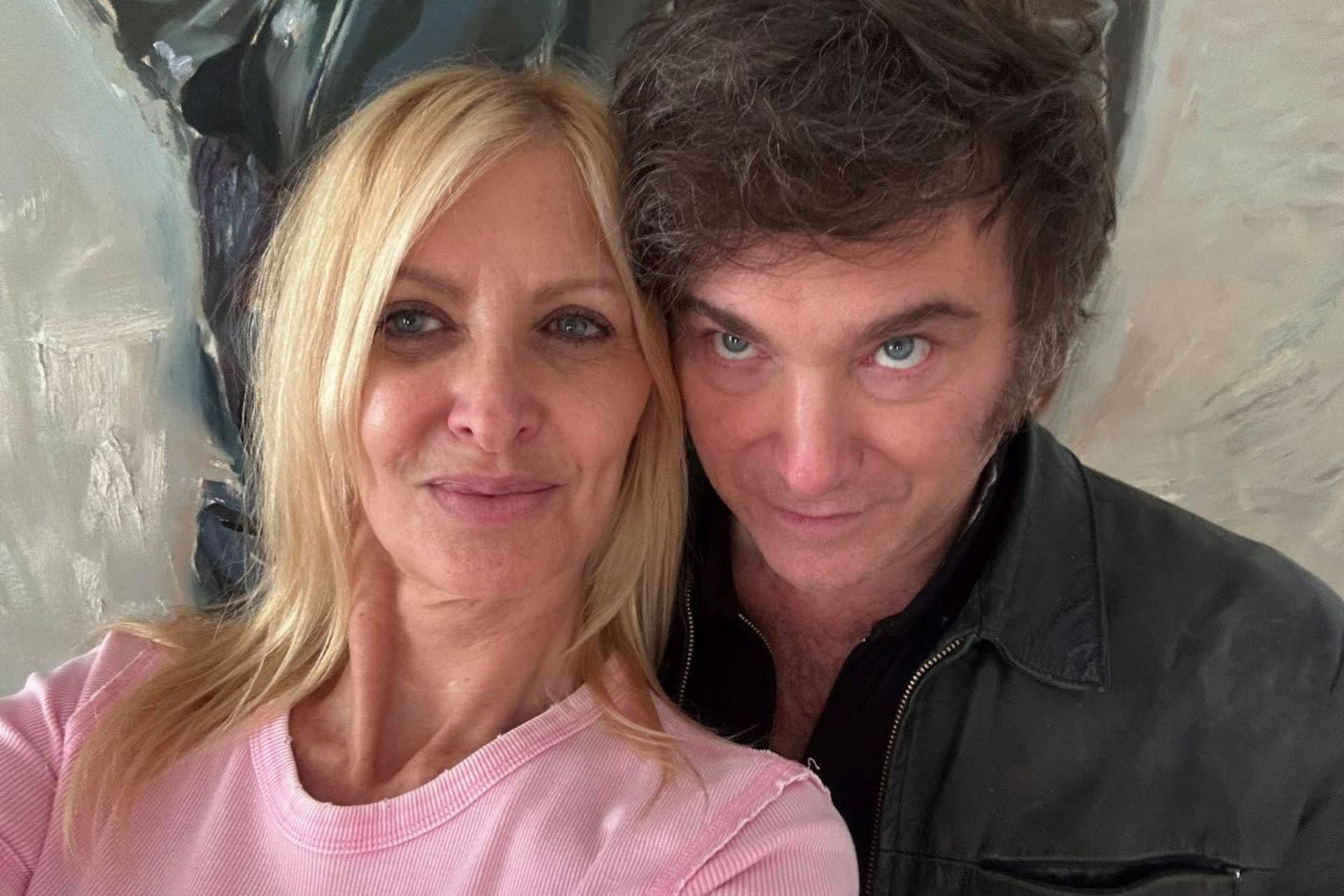 Amalia "Yuyito" González junto a Javier Milei