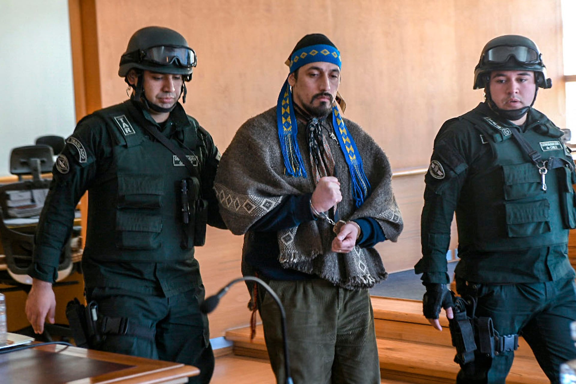 Facundo Jones Huala, lonko de Lof en Resistencia de Cushamen.