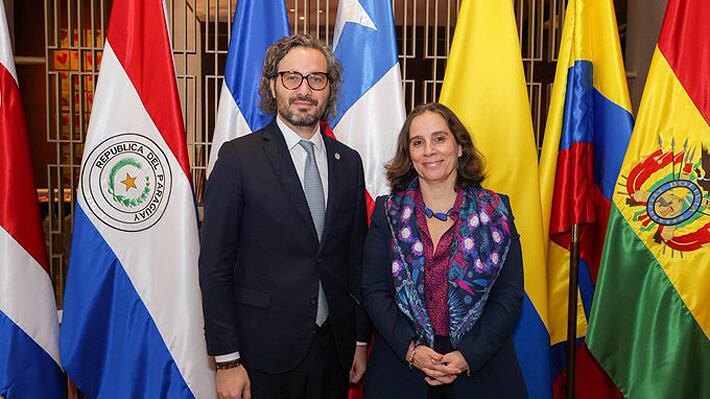 Cancilleres Santiago Cafiero y Antonia Urrejola / Cancillería de Argentina