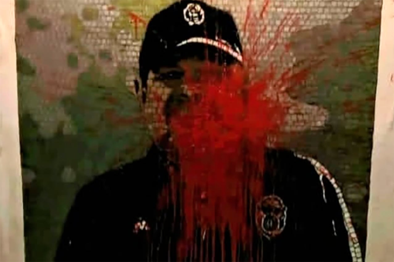 El mural del Diez, víctima de vandalismo 