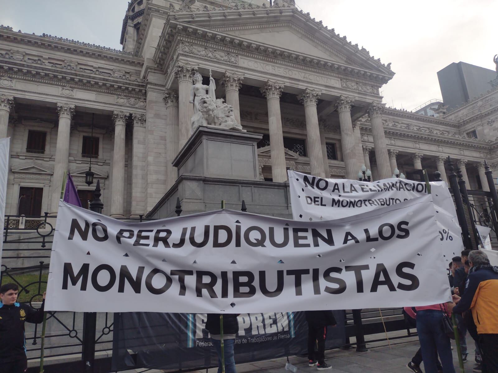La lucha de los monotributistas de MARA en el Congreso. 