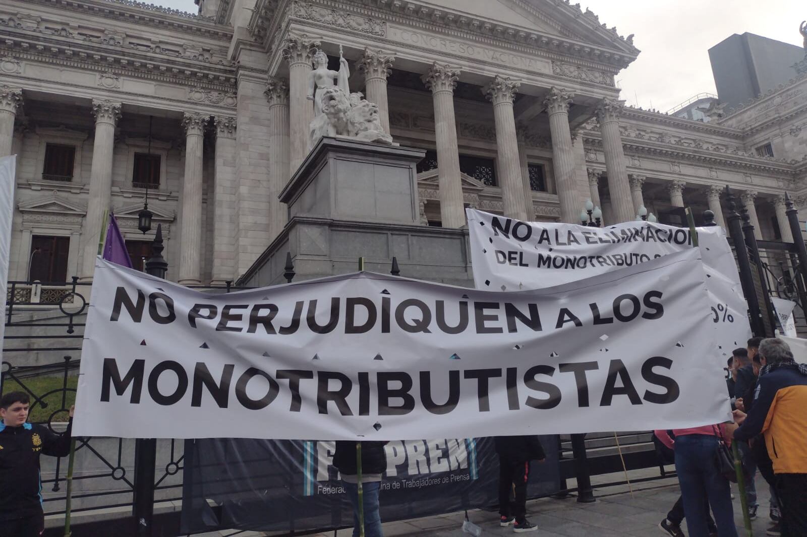 La lucha de los monotributistas de MARA en el Congreso.
