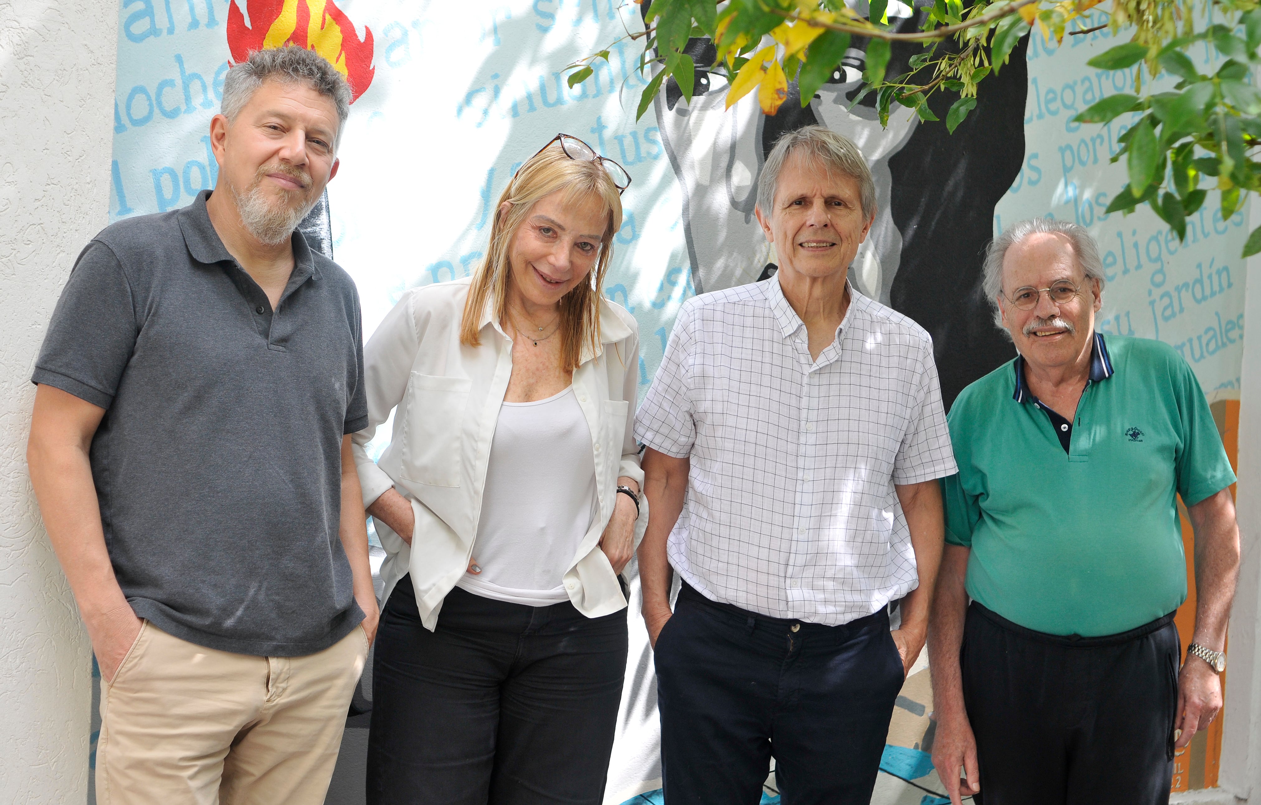 Santiago Levín, Nora Merlin, Sergio Zabalza y Enrique Carpintero.