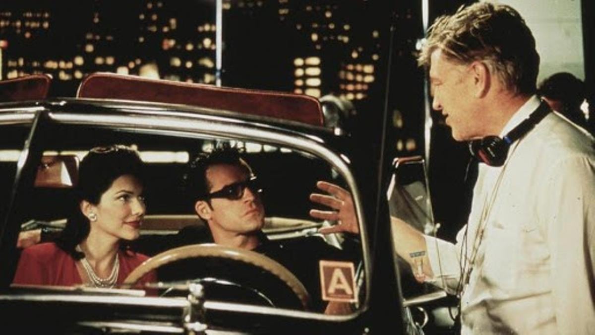 David Lynch durante el rodaje de Mulholland Drive