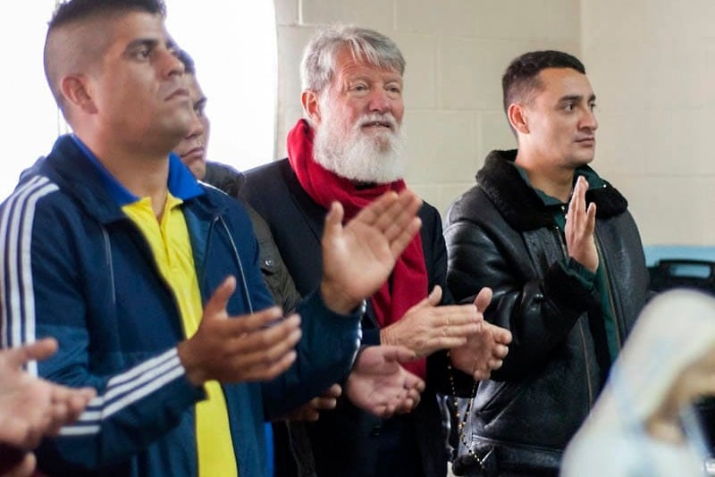 Opeka, durante una visita a una cárcel del Servicio Penitenciario en General San Martín. 