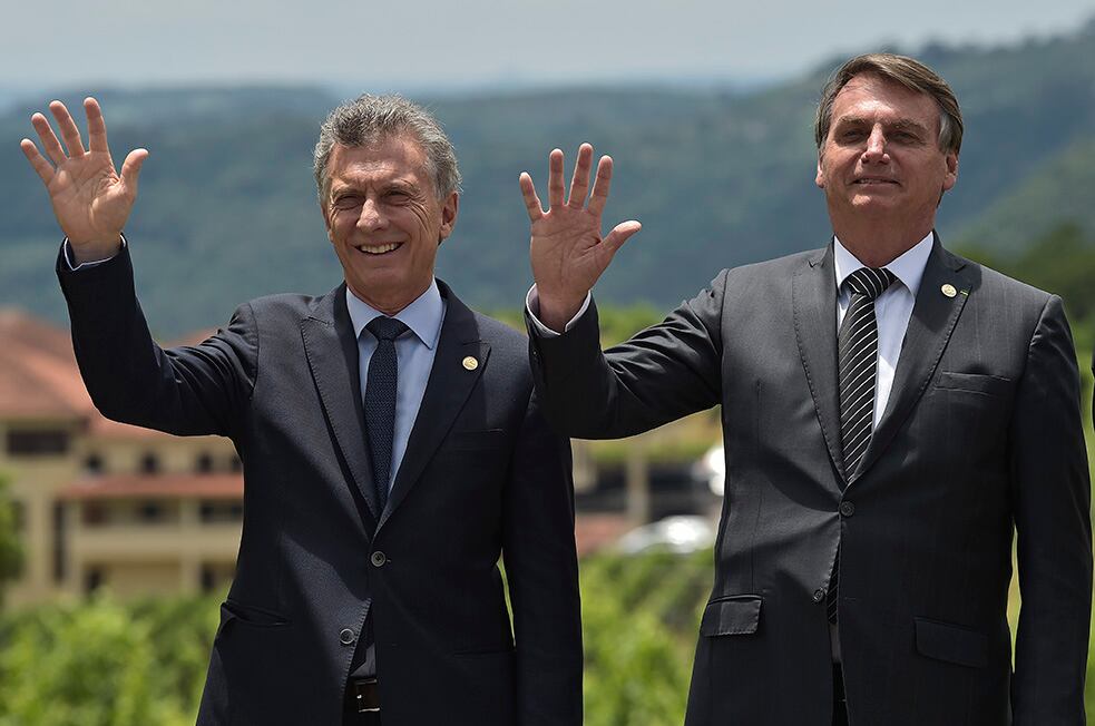 Mauricio Macri y Jair Bolsonaro.