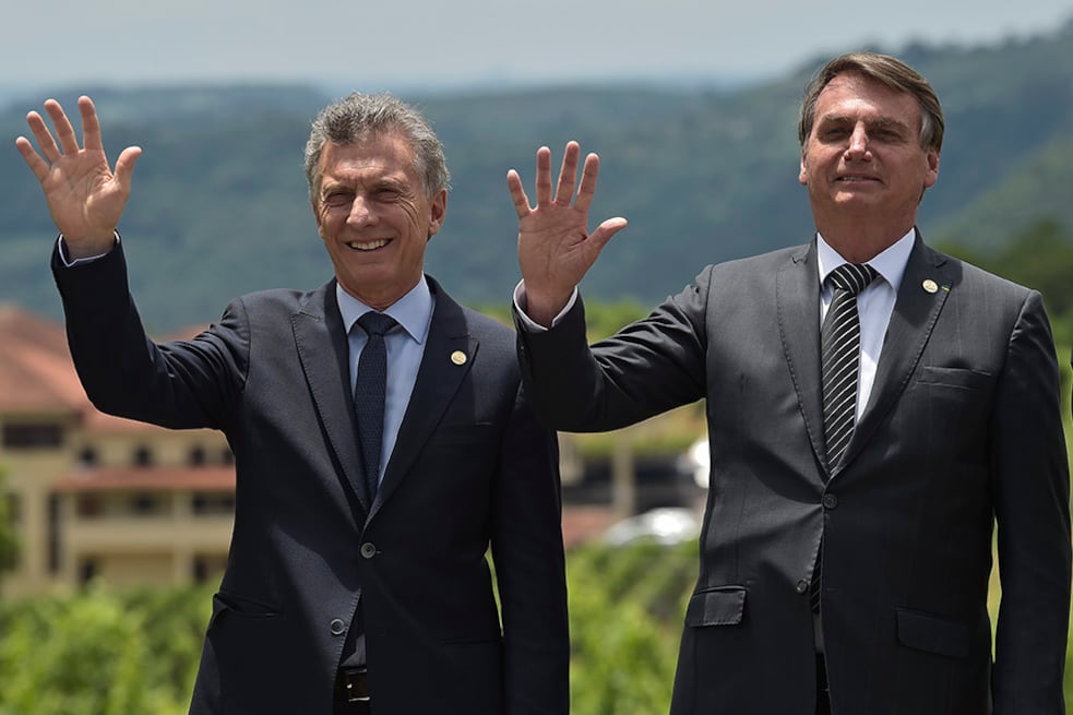 Mauricio Macri y Jair Bolsonaro.
