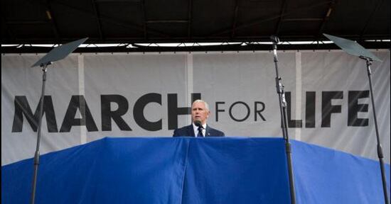 El vicepresidente estadounidense Mike Pence, orador central de la Marcha por la vida.