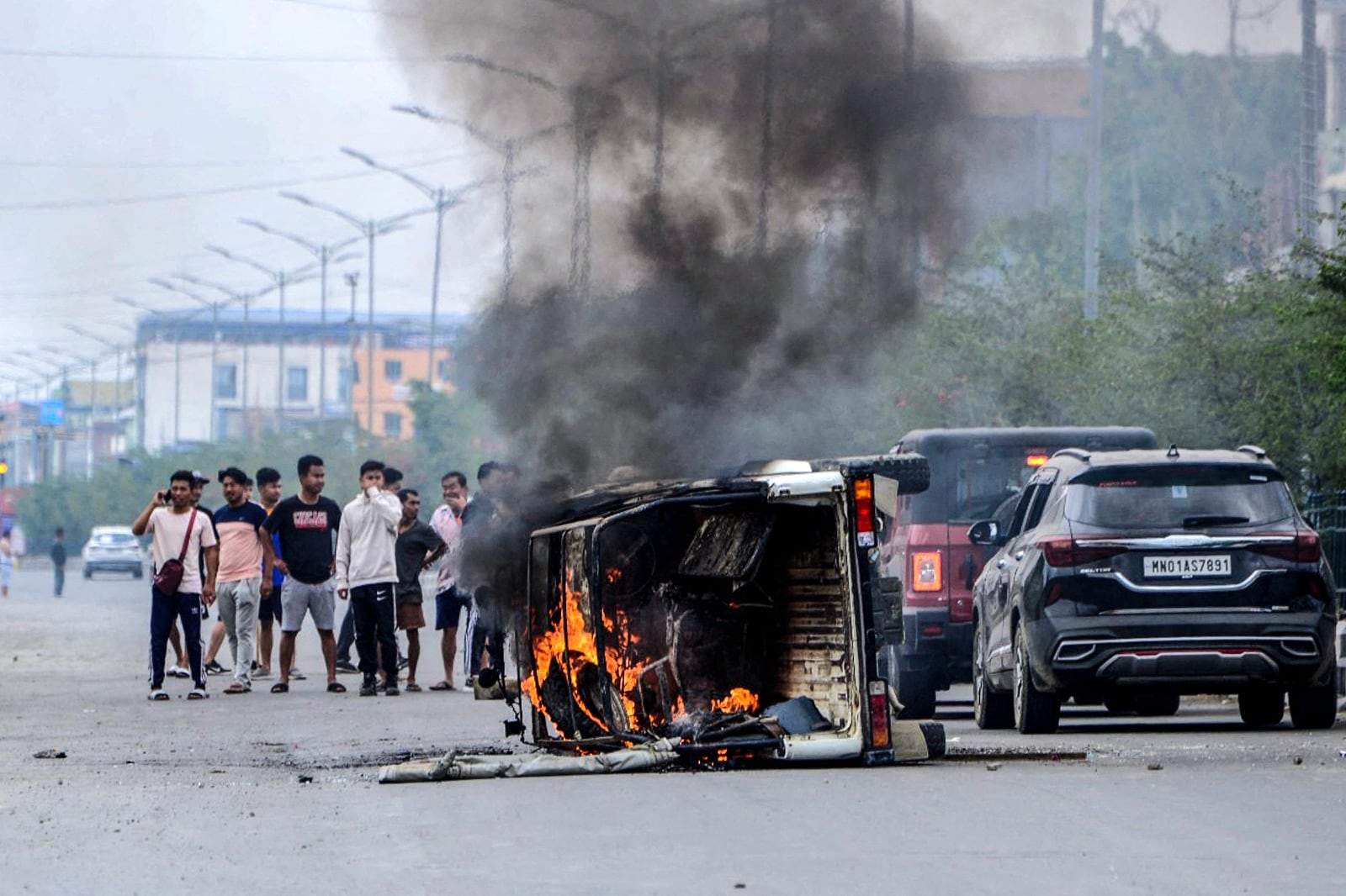 Protesta meitei en Imphal, capital de Manipur.