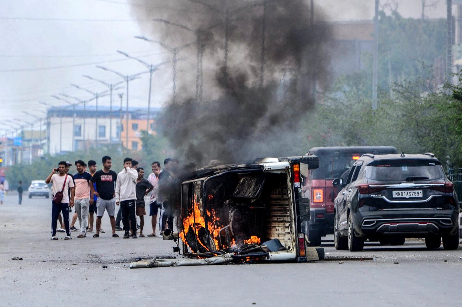 Protesta meitei en Imphal, capital de Manipur.