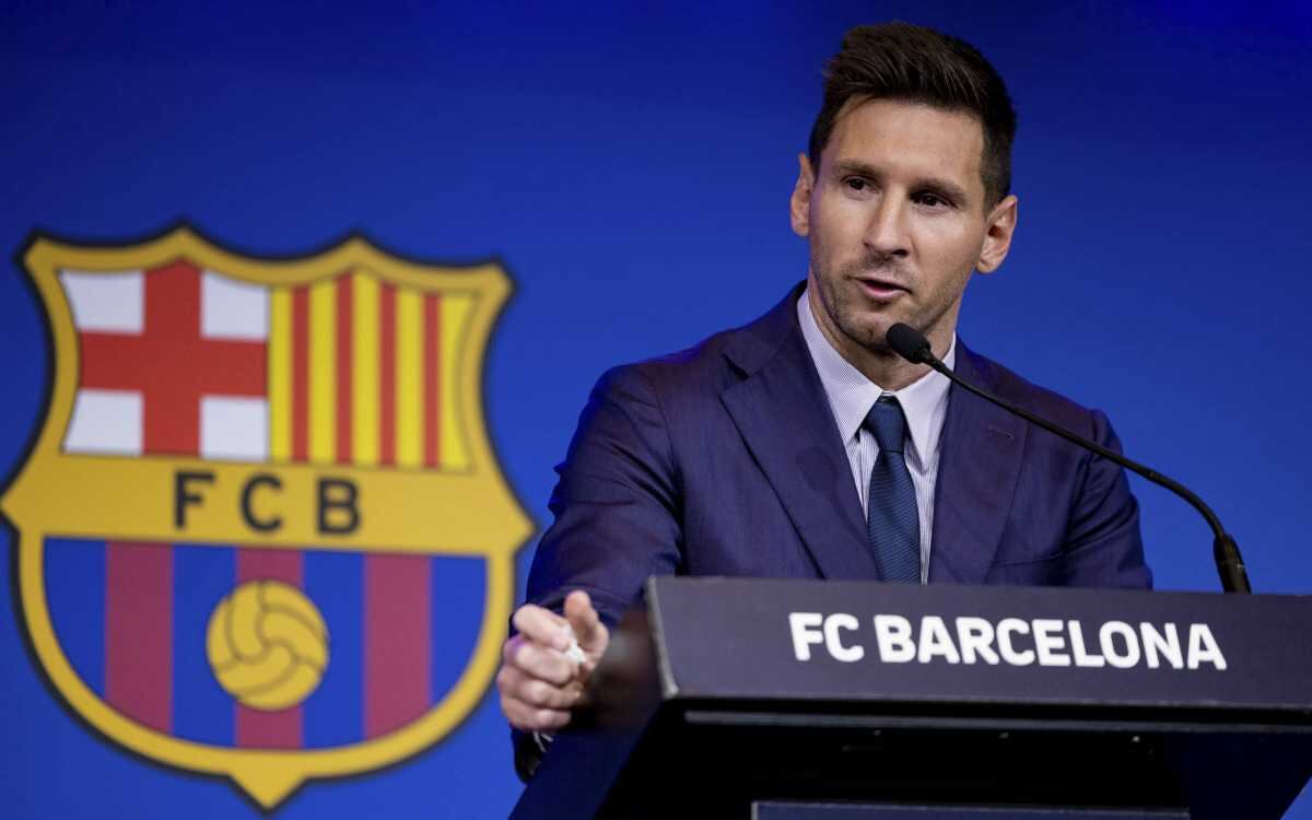 Lionel Messi se despidió del Barcelona con una conferencia de prensa.