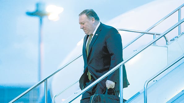 Pompeo aterriza en Tokio en medio de versiones encontradas acerca de su paso por Pyongyang para negociar el pacto nuclear.
