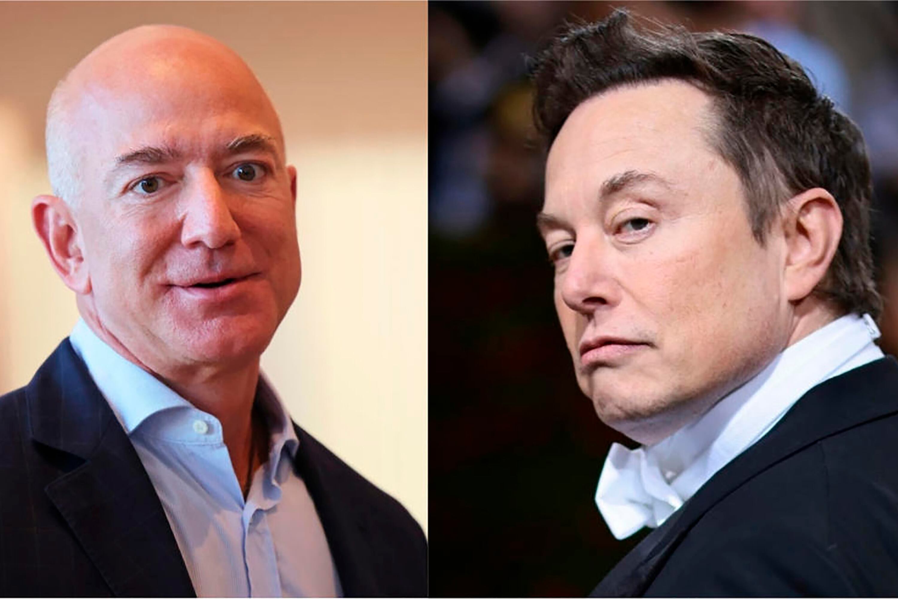 Elon Musk y Jeff Bezos, dueños de SpaceX y Amazon