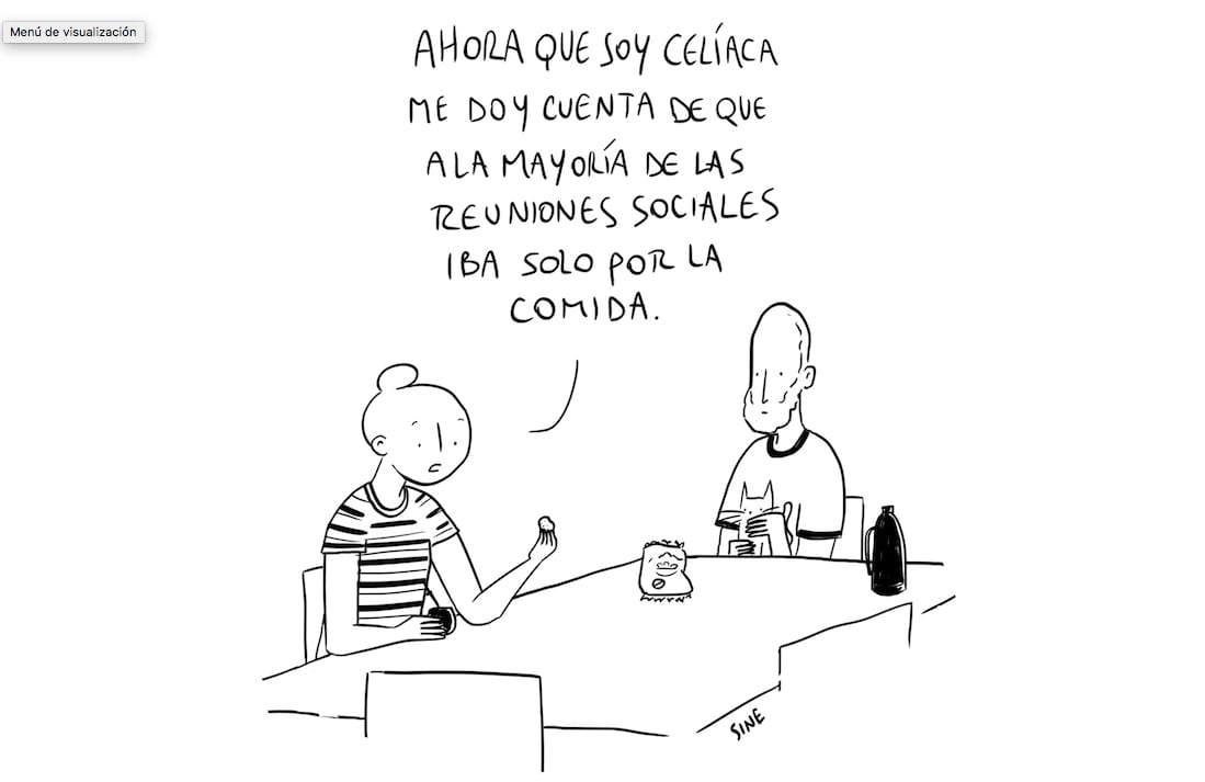 Una de las viñetas del libro de Sine