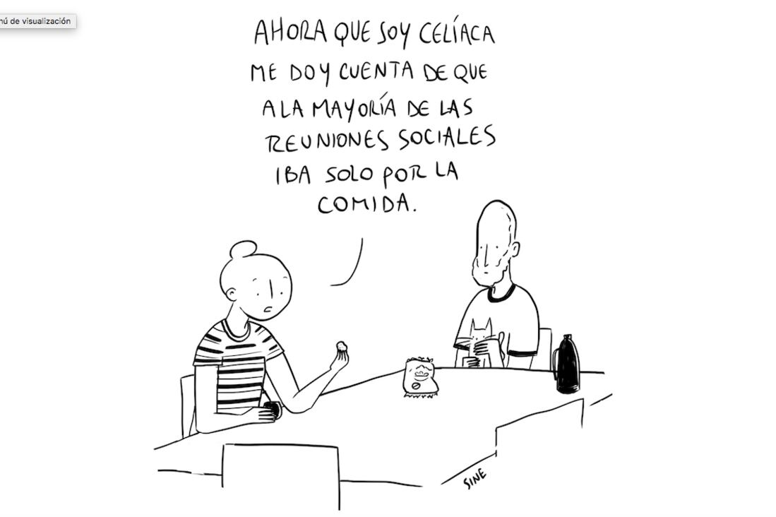 Una de las viñetas del libro de Sine