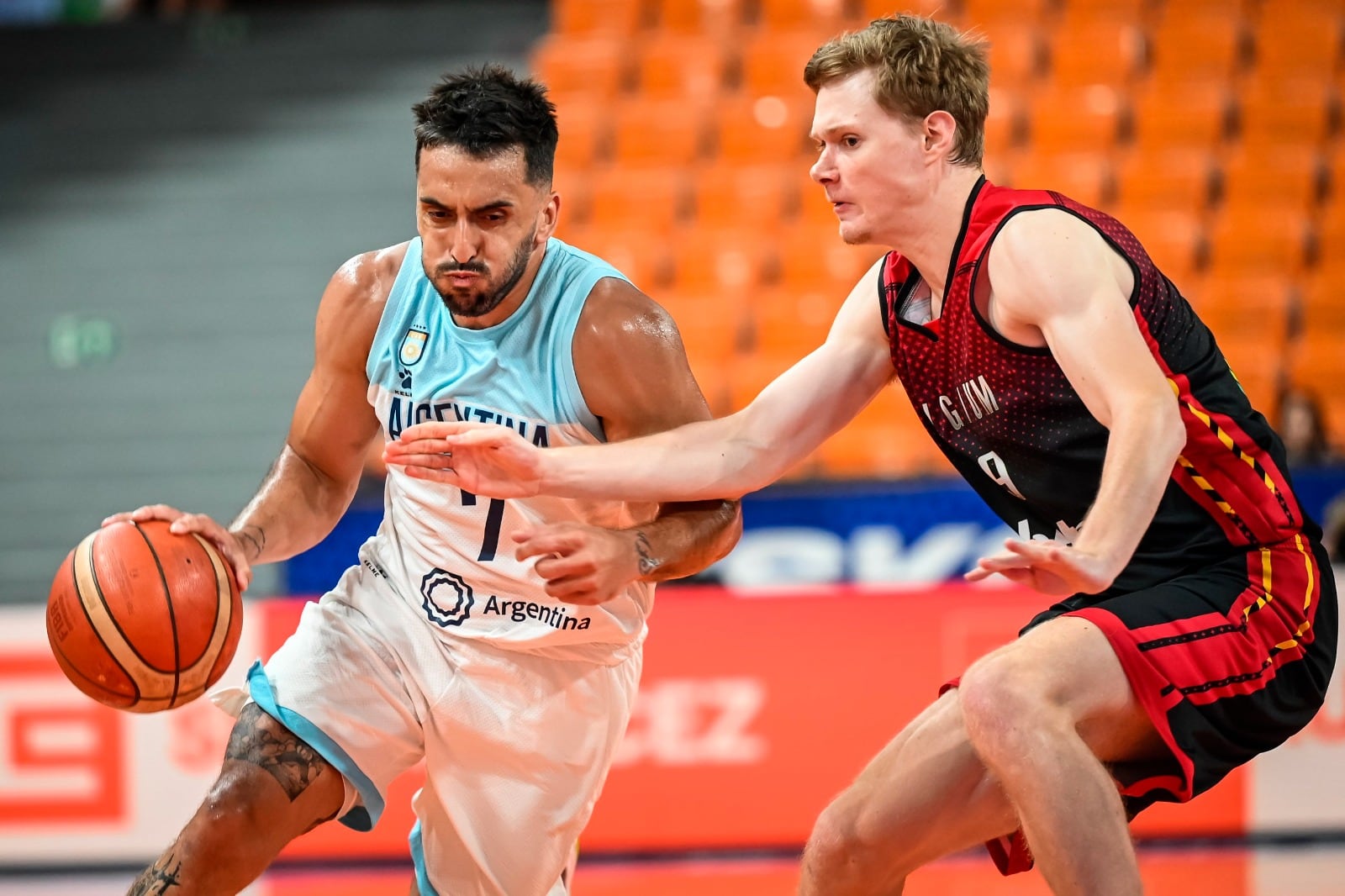 Facundo Campazzo en el último amistoso frente a Bélgica, que terminó en derrota