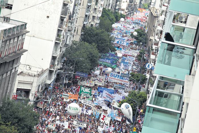 La huelga sumó a los estatales de Ctera, UDA, CEA, los privados de Sadop y los técnicos de AMET.