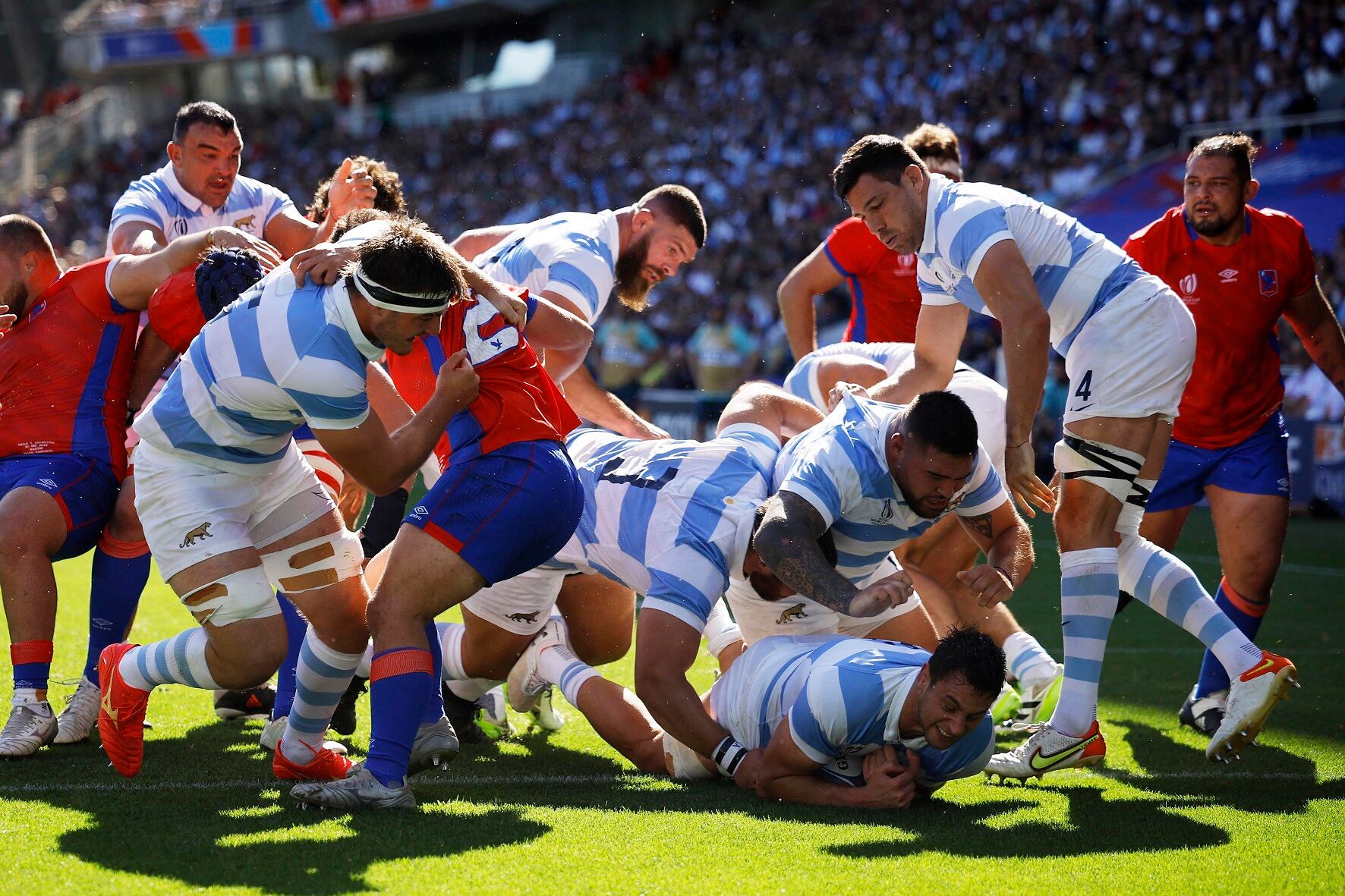 Postal casi artística de Argentina 59, Chile 5