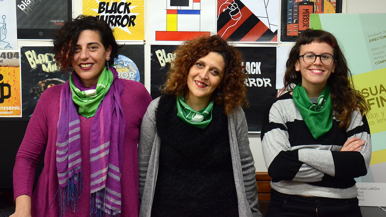 Florencia Rovetto, Mariángeles Camusso y Lucía Figueroa integran el grupo de investigación.