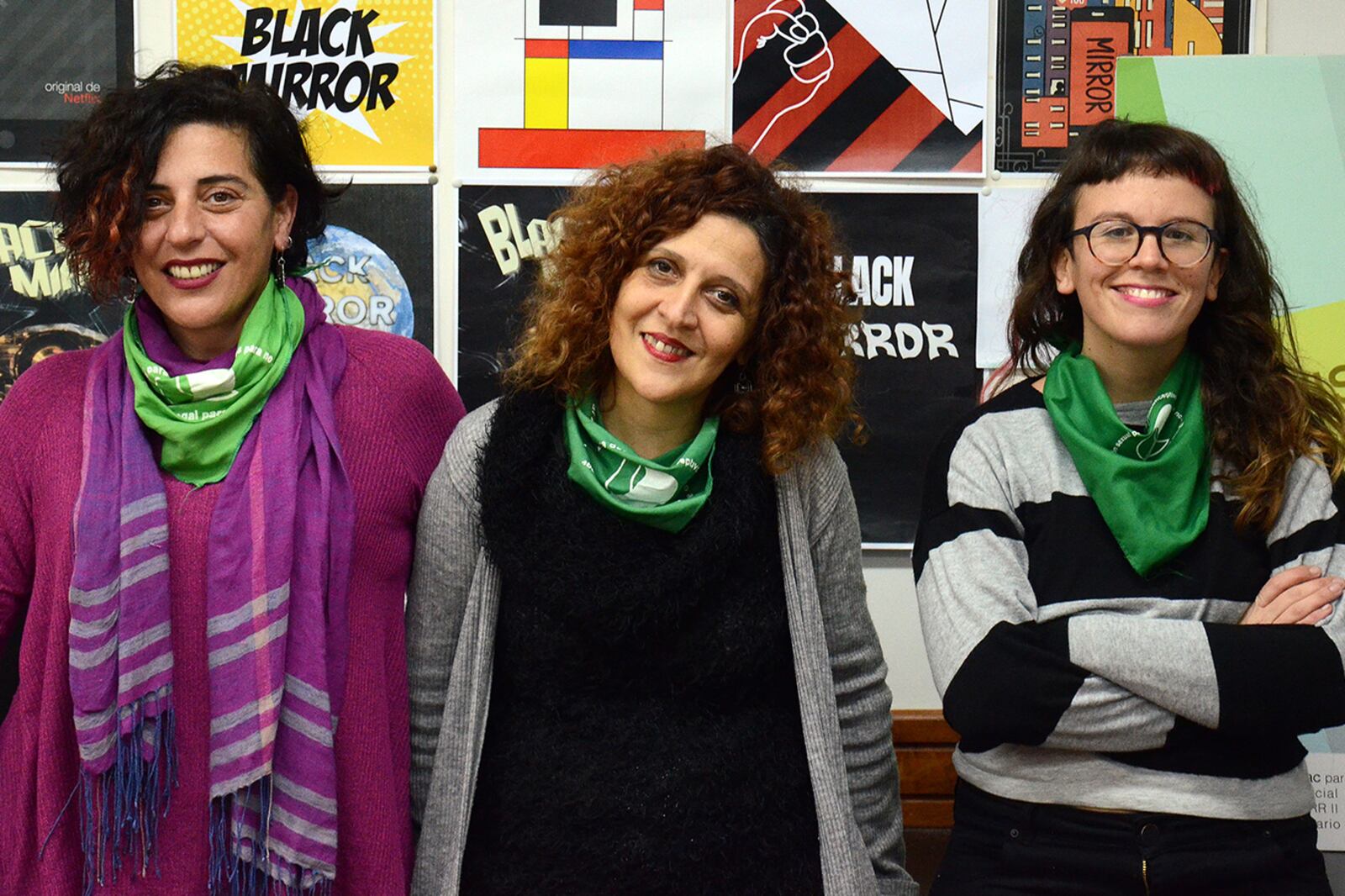 Florencia Rovetto, Mariángeles Camusso y Lucía Figueroa integran el grupo de investigación.