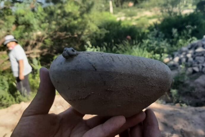 Vasija tipo Ciénaga encontrada en el enterratorio.