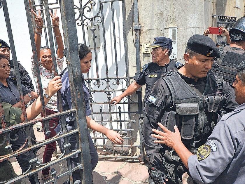 Milagro Sala ayer en la cárcel del Alto Comedero, donde está detenida desde fines del año pasado.