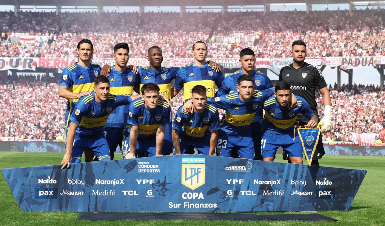 La foto de equipo de Boca antes del Superclásico vs River.