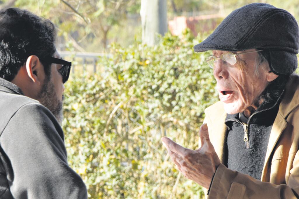 El legendario folklorista Daniel Toro junto a Víctor Pintos, a cargo de la curaduría artística de la edición.