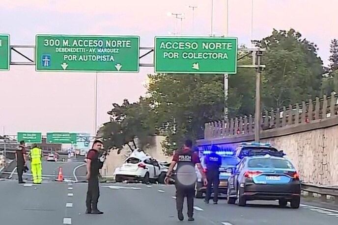 Choque fatal en General Paz. Imagen: @jotaleonetti