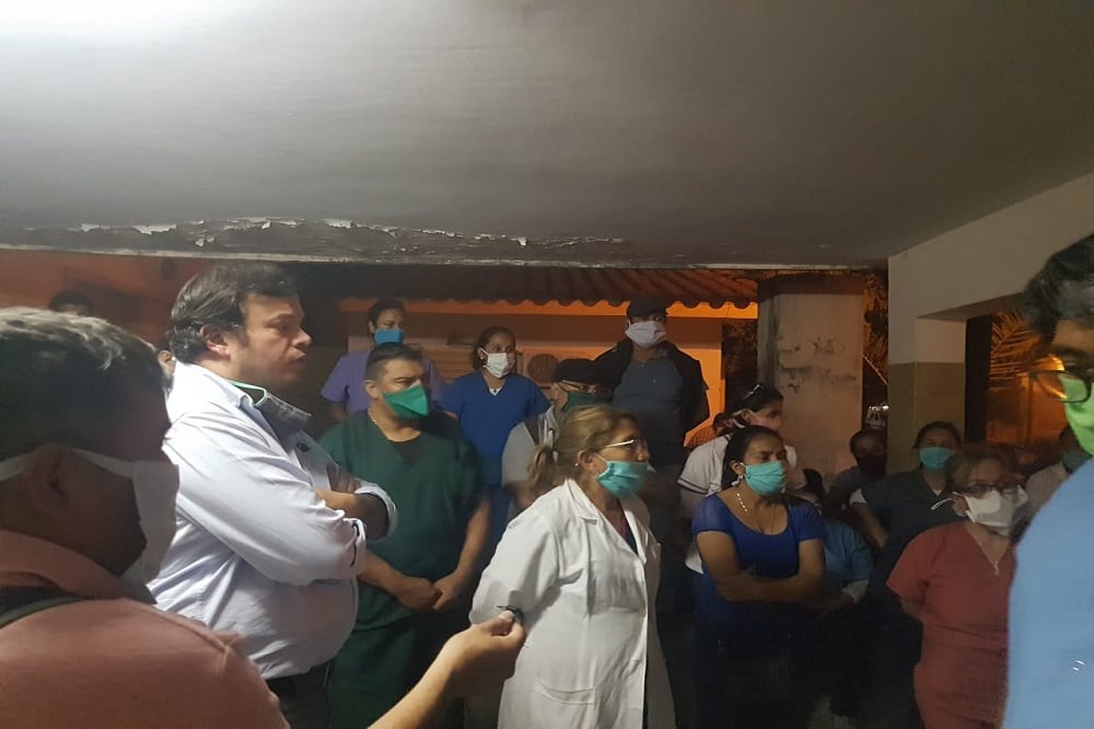 Antonio de los Ríos, en el Hospital de Joaquín V. González